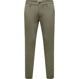 Only & Sons ONSMARK Slim Fit Chinohose Braun 28 32