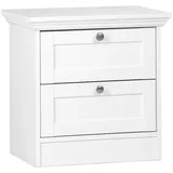 P & B Nachtschrank Laurito 50 x 35 x 50 cm Weiß