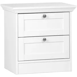 P & B Nachtschrank Laurito 50 x 35 x 50 cm Weiß