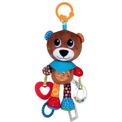 Bali Bazoo Baby Plüsch-Teddy 81132 Rassel Greifling C-Ring Beißring Kuscheltier braun