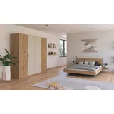 rauch Schlafzimmer-Set Monza, mit Drehtürenschrank Breite 226 cm, Bettanlage in 2 Breiten braun