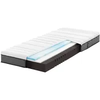 Gelschaummatratze Gelmatratze Thermo-DUO® mit RAVOTEX Funktions..., RAVENSBERGER Matratzen, 18 cm hoch, Ergonomisch, drei Schichten, 7 Zonen, Made in Germany weiß 160 cm x 200 cm x 18 cm
