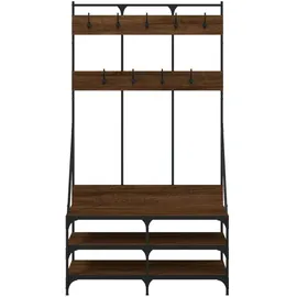 vidaXL Garderobenständer mit Schuhablage 100 x 40 x 184 cm Eichen-Optik