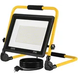 Froadp 200W LED Baustrahler, Warmweiß Fluter mit Klappbügel Stand 3 m Netzkabel mit Stecker, Aluminiumgehäuse Arbeitsscheinwerfer IP66 Wasserdicht, Außenleuchte mit Blitzschutz für Gärten Stadien