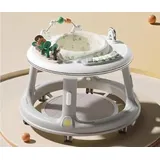 Lauflernhilfe, Baby Walker Höhenverstellbar mit 360° Drehbares Sitzkissen,Überrollsicherer Lauflernwagen mit Leisen 360°-Laufrädern, Musikablage und Spielcenter,Gehfrei Baby von 9 bis 18 Monaten