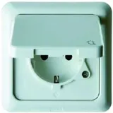 Berker Steckdose SCHUKO mit Klappdeckel, polarweiß 471809