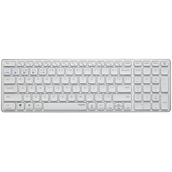 Rapoo Kabellose Multimodus Tastatur "E9700M", DE-Layout, weiß kabellose Multimodus-Verbindung - ultraflaches Design,