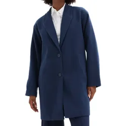 Damen nachhaltiger Basic-Mantel Frühlings-Mantel Business-Mantel Dunkelblau 946192 Dunkelblau - 40