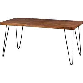 Wohnling Bagli 160 x 76 x 80 cm Sheesham schwarz