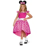 Disney Offizielles Premium Rosa Minnie Mouse Kostüm Kinder Maus Kostüm Mädchen Minnie Mouse Kleid Mädchen Faschingskostüme fur Kinder Karneval Halloween Geburtstag Größ XS