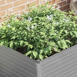 vidaXL Hochbeet 100 x 100 x 77 cm Grau