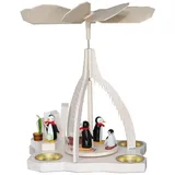 Fa. Volker Zenker Erzgebirgische Volkskunst Tischpyramide Pinguine bunt BxHxt 21x26,5x14,5cm NEU bunt