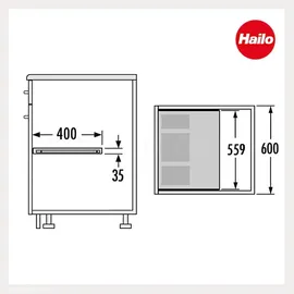 HAILO 1225369 Multideckel 600 dunkelgrau für ALLEGRO und SEPARATO K | Dunkelgrau