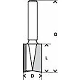 Bosch Nutfräser 8 mm Ø 25 mm L 51 mm