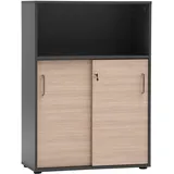 MÖBELPARTNER Metz Aktenschrank 80,1 x 38,2 x 113,4 cm silber