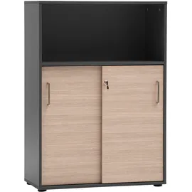 MÖBELPARTNER Metz Aktenschrank 80,1 x 38,2 x 113,4 cm silber