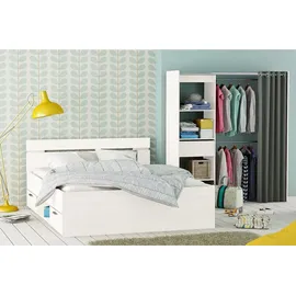 Demeyere Stauraumbett MICHIGAN 140 x 200 cm Holz lackiert weiß