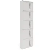 Kaufexpress GmbH Schuhschrank Metall-Schuhregal mit 5 Klappen – schmal, platzsparend & montiert Modern, robust & platzsparend – ideal für Flur, Diele oder Garderobe weiß