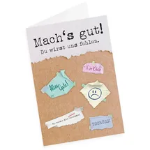 itenga Abschiedskarte 33104182, Machs gut XXL-Klappkarte, DIN A4