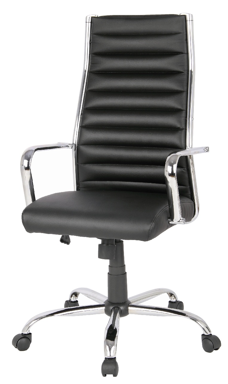 SIGMA Bürostuhl EC410, aus PU, 59 x 70 x 108,5 cm, Lederoptik mit Sitzhöhenverstellung, schwarz