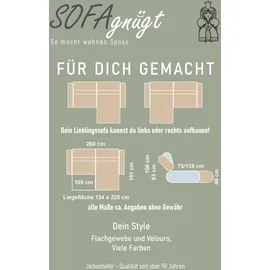 Jockenhöfer Eckcouch Baumwolle/Polyester 2-Sitzer Grün