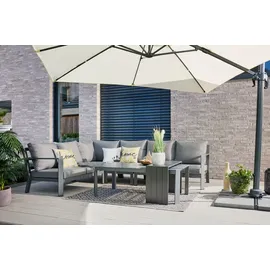 Primaster Elbasan Dining Lounge Set grau inkl. Kissen