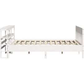 vidaXL Massivholzbett 180 x 200 cm Weiß
