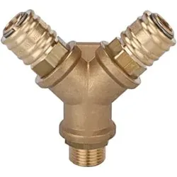 RIEGLER Y-Verteiler mit 2 Kupplungen 1/2 Zoll