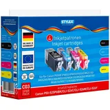 Stylex Druckerptronen für Canon Pixma iP4850/iP4950/iX6550/MG5150/MG5250 ... / 4er Set