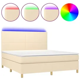 vidaXL Boxspringbett 180 x 200 cm Creme