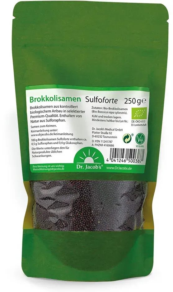 Dr. Jacob's Brokkolisamen Sulfoforte BIO Brokkoli Sulforaphan Glukoraphan