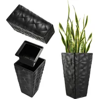 Kadax Blumentopf mit Einlage, Pflanzkübel aus Kunststoff, 30 cm,