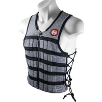 HYPERWEAR Unisex-Erwachsene Hyper Vest PRO Gewichtsweste, Schwarz/silberfarben, X-Large
