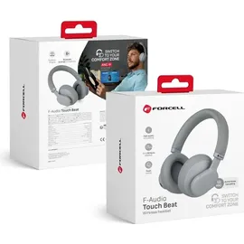 forcell F-AUDIO drahtloser Kopfhörer ANC Touch Beat Grau