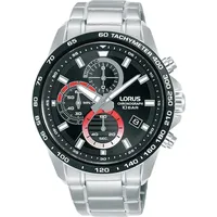 Lorus Classic Chronograph Herrenuhr Lorus-RM357JX9 - Schwarz/Schwarz