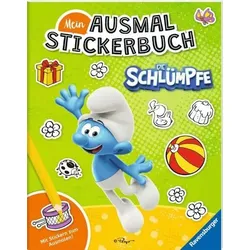 RAVENSBURGER 49777 Mein Ausmalstickerbuch: Die Schlümpfe