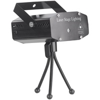 Indoor-Laser-Projektor mit 12 Leuchtmustern, Sound-Steuerung, grün/rot