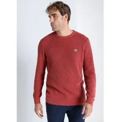 Lois Jeans für Herren. 176493358 Burgunderfarbener Strickpullover mit Rundhalsausschnitt (3XL), Lässig, Kastanienbraun, Baumwolle, Langarm,