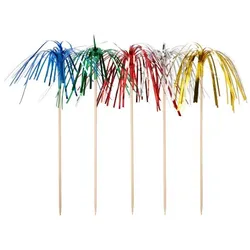 Papstar 10 Deko-Picker 15,5 cm "Feuerwerk"