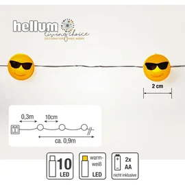 Hellum LED Lichterkette Kupfer 90 cm Warmweiß