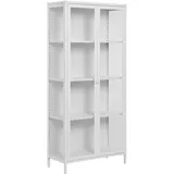 VCM Vitrinenschrank Brisbane 80 x 35 x 175 cm Weiß