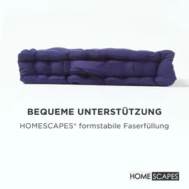 Homescapes Sitzkissen Unifarben 40 x 40 cm Marineblau