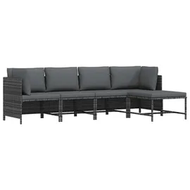 vidaXL Garten-Lounge-Set 4-tlg. grau