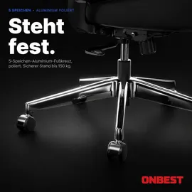 onbest Bürostuhl PREMIUM Kunststoff Schwarz
