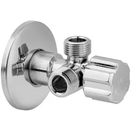 VA Albertoni Doppel-Eckventil DN15 (1/2'') 2x Anschluss DN10 3/8