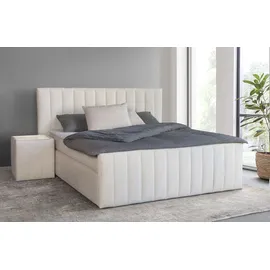 INOSIGN Boxspringbett INOSIGN "Effy inkl. Bettkasten und Topper, erhältlich in der Breite 180x200cm", beige (cream), B:203cm L:217cm, Holz teilmassiv, Holzwerkstoff, Spanplatte, Komplettbetten, Boxspringbett, wahlweise in H3 oder H4 wählbar