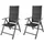 LINDER EXCLUSIV Gartensessel Comfort 6-fach verstellbar 72 x 60 x 111 cm schwarz 2 St.