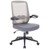 Svita TOM Bürostuhl Schreibtischstuhl ergonomisch verstellbar Rollen Grau - Grau