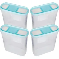 BestLivings Frischhaltebox Schüttdose 4,5 Liter 4er Pack / Türkis