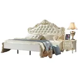 JVmoebel Schlafzimmer-Set Bett Nachttisch Kleiderschrank Luxus 4 tlg.Schlafzimmer Set Design, (4-tlg., Bett + 2x Nachttische + Kleiderschrank), Made in Europa weiß